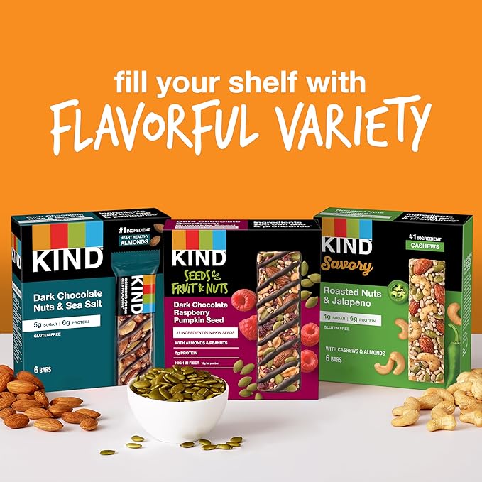 KIND Seeds Fruit & Nuts Snack Bar, Orange Cranberry | 5g Protein, High Fiber, Gluten Free Bars, 1.4