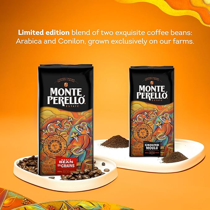 Monte Perelló, 16 oz Bag (1 LB/ 453.6 g), Whole Bean Coffee, Medium Roast - Product from the