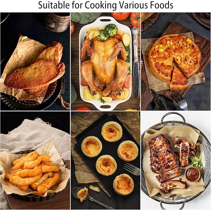 200Pcs Air Fryer Disposable Paper Liner, Round Non-Stick Air Fryer Liners Parchment Paper for