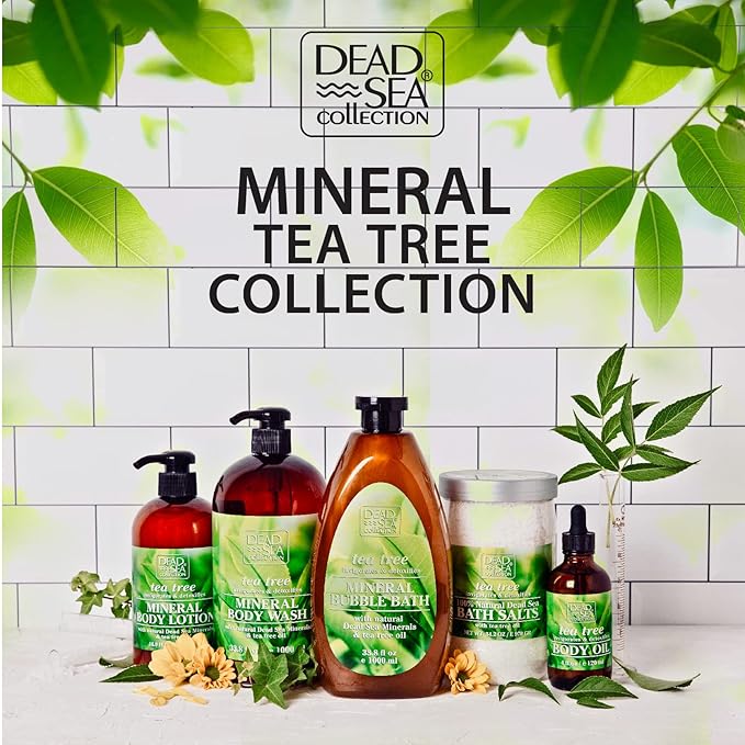 Dead Sea Collection Body Oil with Tea Tree-Dry Skin Moisturizer and Hydrating Massage - Nourishing