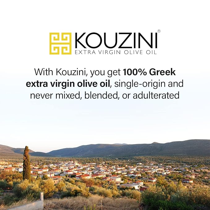 Kouzini Greek Premium Extra Virgin Olive Oil, Cold Pressed, Single Origin, Rich Flavor & Aroma