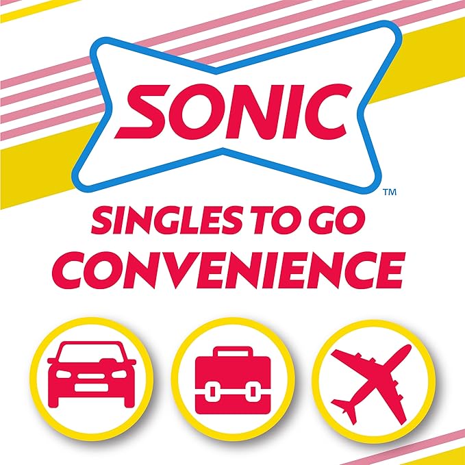 Sonic Singles To Go Powdered Drink Mix, Strawberry Lemonade, 6 Sticks Per Box, 12 Boxes (72 Sticks