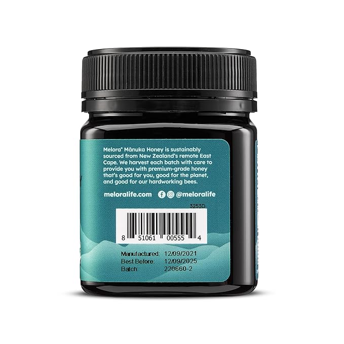 Melora Raw Manuka Honey from New Zealand | UMF 10+ | MGO 265+ | 8.8 Oz Jar | Safe for Skin Care |