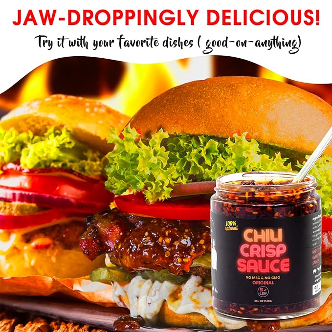 SAUCE UP White Truffle Chili Crisp 6oz | Gourmet Vegan Chili Oil with 13 Natural Ingredients |