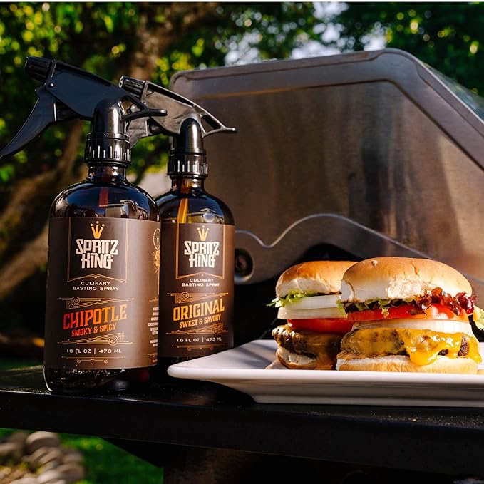 Spritz King Culinary Basting Spray: For Grilling, Smoking, Air Frying - Delicious Dark Bark