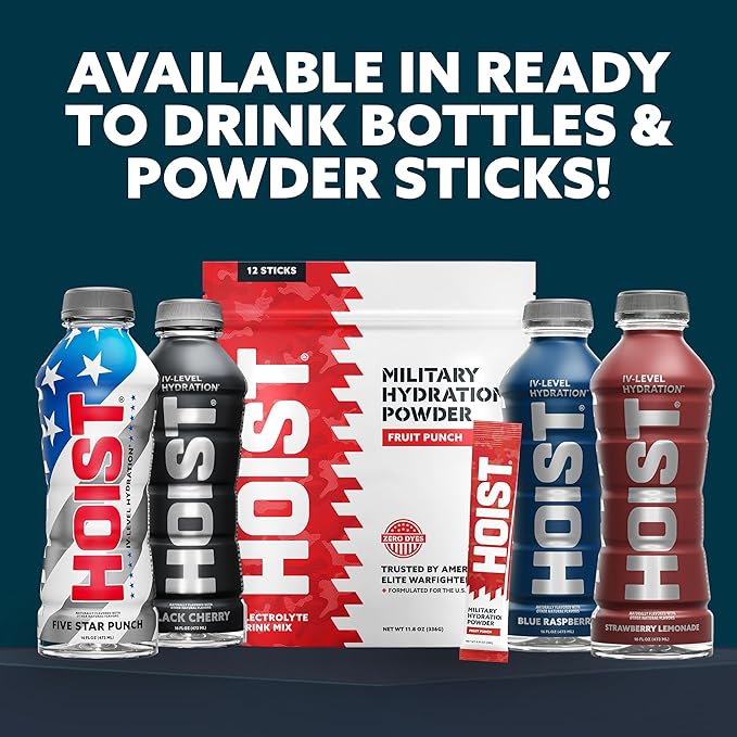 Hoist Premium Hydration Isotonic Electrolyte Drink, Powerful IV-Level Hydration, Five Star Punch