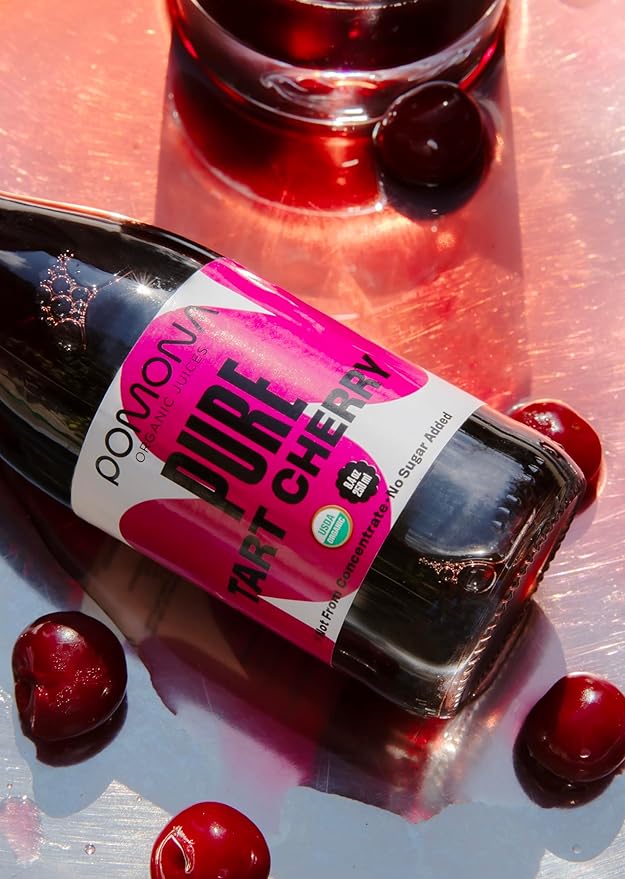 Pomona Organic Pure Tart Cherry Juice, Cold Pressed, Non-GMO, No Sugar Added, Not from Concentrate