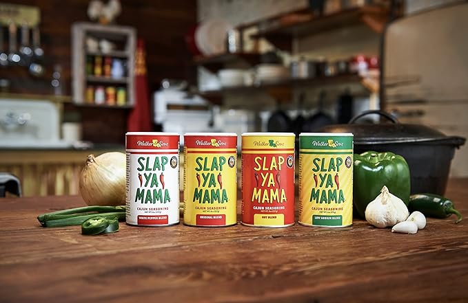 Slap Ya Mama Louisiana Style Variety Pack, Cajun Original Blend Spice Mix 8 Ounce Can and Cajun Hot