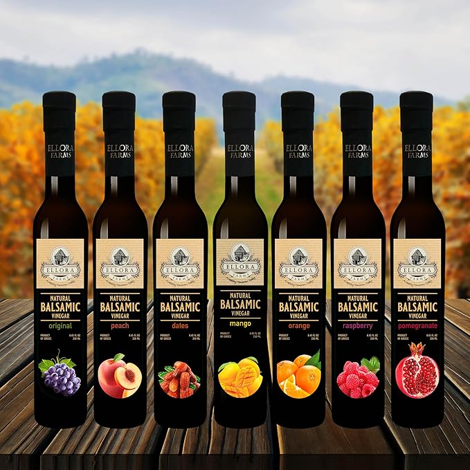 Ellora Farms, Mango fruit Infused Greek Balsamic Vinegar, thick and creamy, no-added sugars