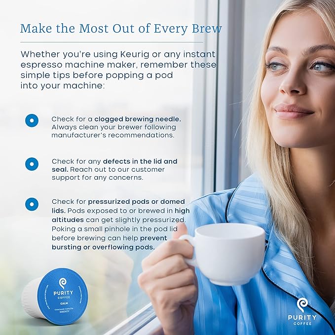 Purity Coffee CALM Decaf Medium Roast Organic Coffee - USDA Certified Organic Specialty Grade