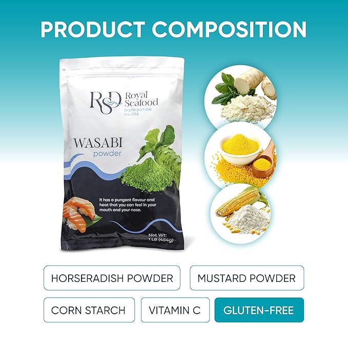 RSF ??Premium Wasabi Powder 1 LB ??Real Japanese Horseradish Root Powder for Sushi, Sashimi &