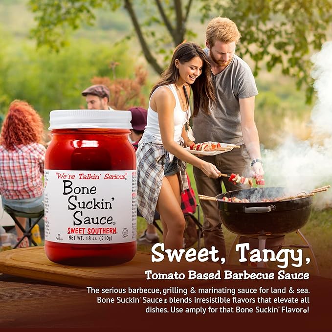 Bone Suckin' Sauce Sweet Southern BBQ Sauce, Gluten-Free, Non-GMO, Kosher, Sweetened with Cane