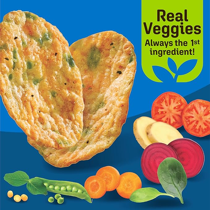 Breton Veggie Crisps Zesty Ranch (Pack of 12) - Popped not Fried Crisps, Made with Real Vegetables
