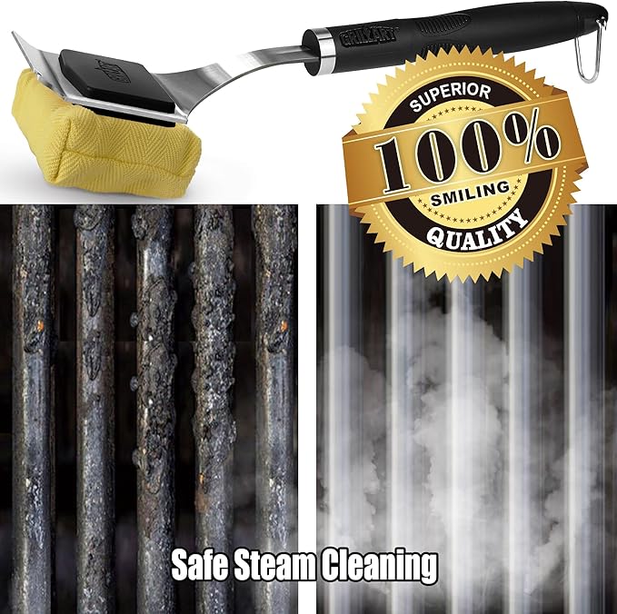 GRILLART Grill Brush for Outdoor Grill Bristle Free - Reinforced Grill Cleaner Scraper BBQ Brush