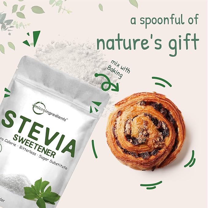 Stevia Sweetener Powder with Plant-based Erythritol, 4 Pounds (64 Ounces) | Keto, 0 Calorie, Low