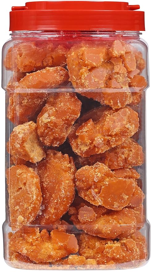 Rani Masala Gur (Jaggery) Indian Unrefined Raw Cane Sugar 70oz (4.4lbs) 2kg PET Jar ~ Gluten