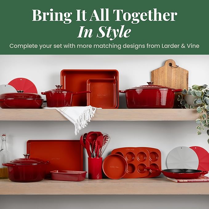 Larder & Vine 8-Piece Bakeware Set | Non-Stick Baking Set with Ceramic Finish | PFAS, PFOA, PTFE