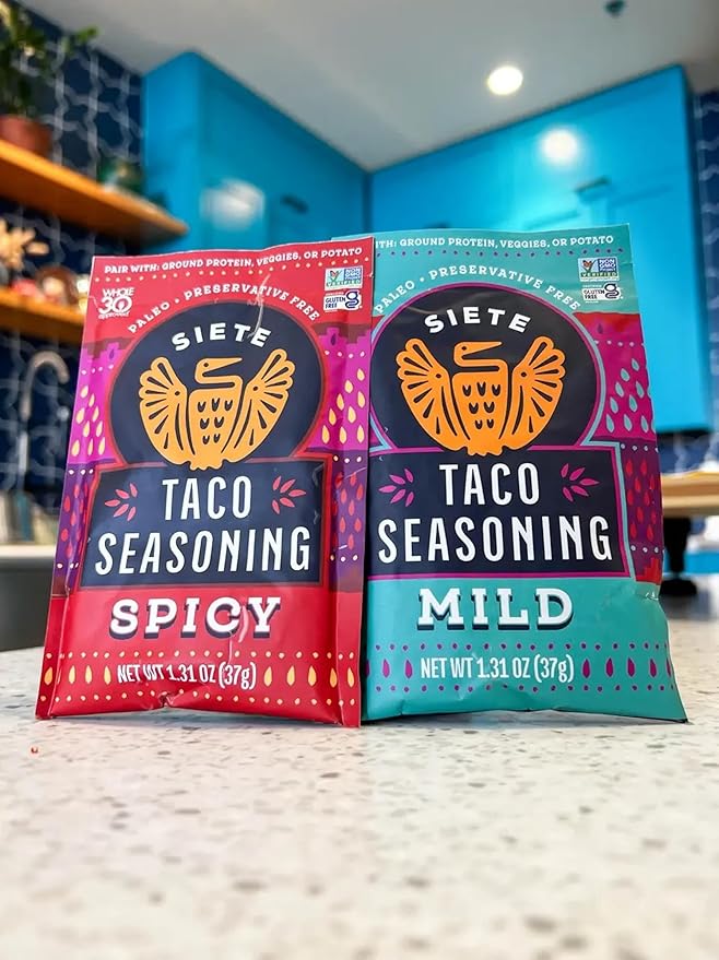 Siete Taco Seasoning Mix Pack | Gluten Free | Vegan | Paleo | Preservative Free | Whole 30 Approved