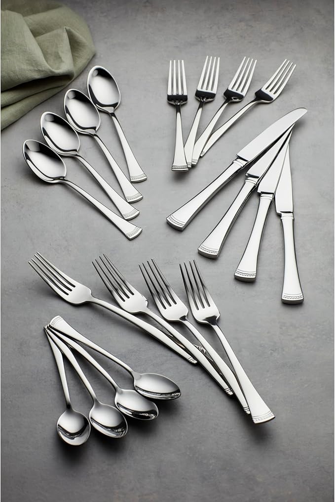 Lenox Portola Teaspoons, Set of 4, 0.35, Stainless