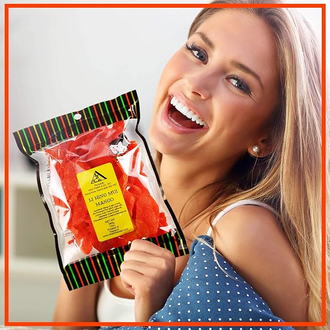 Asia Trans Li Hing Mui Dried Mango | Hawaiian Favorite | Naturally Sweet Dried Fruit Candy with