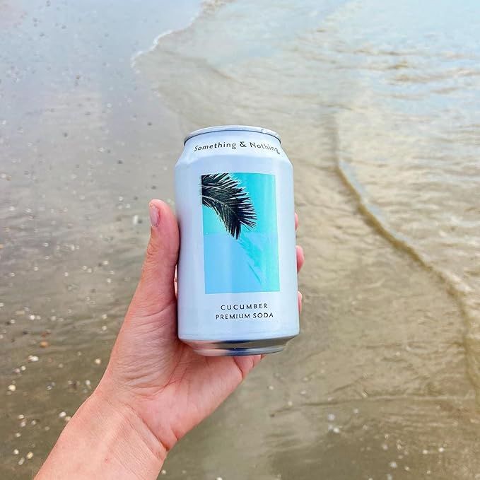 Something & Nothing Flavoured Sparkling Water - Lightly Carbonated, Full Flavoured with Added Grape