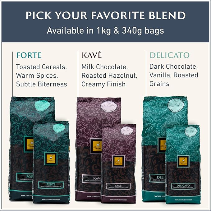 Filicori Zecchini Italian Espresso Beans ??Whole Bean Coffee, Bold Dark Roast Arabica & Robusta