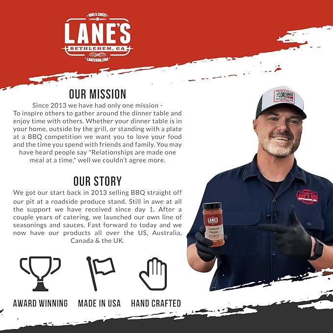 Lane's Cayenne Pepper Powder, All-Natural Cayenne Red Peppers Powder, Goes Well With Meat & Veggies