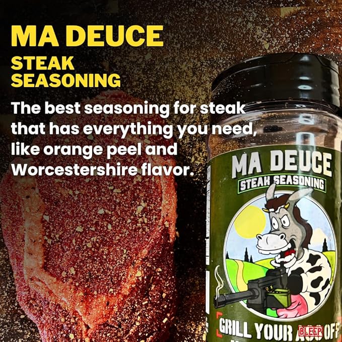 GYAO Ma Deuce Steak Seasoning – 12.5oz Large Granulated Steak Seasoning – MSG & Gluten Free – USA
