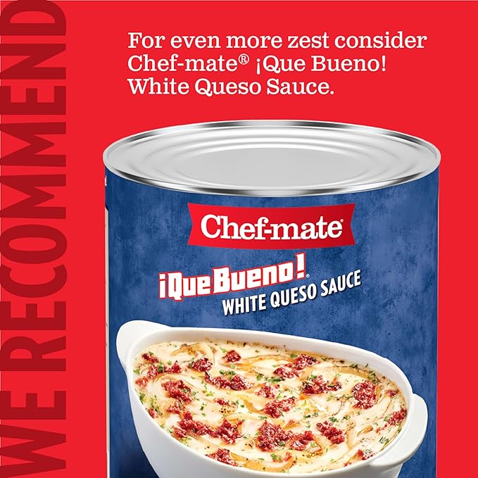 Chef-mate White Cheddar Cheese Sauce and Queso, Canned Food for Mac and Cheese, 6 lb 10 oz (Pack of