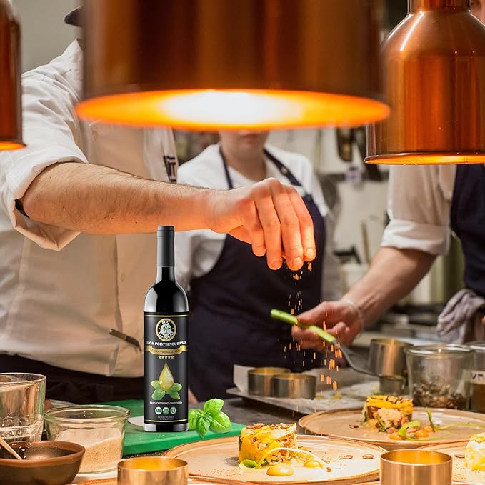 M.G. PAPPAS High Polyphenol Rich Basil Infused Olive Oil - Extra Virgin Olive Oil - Over 500mg/kg