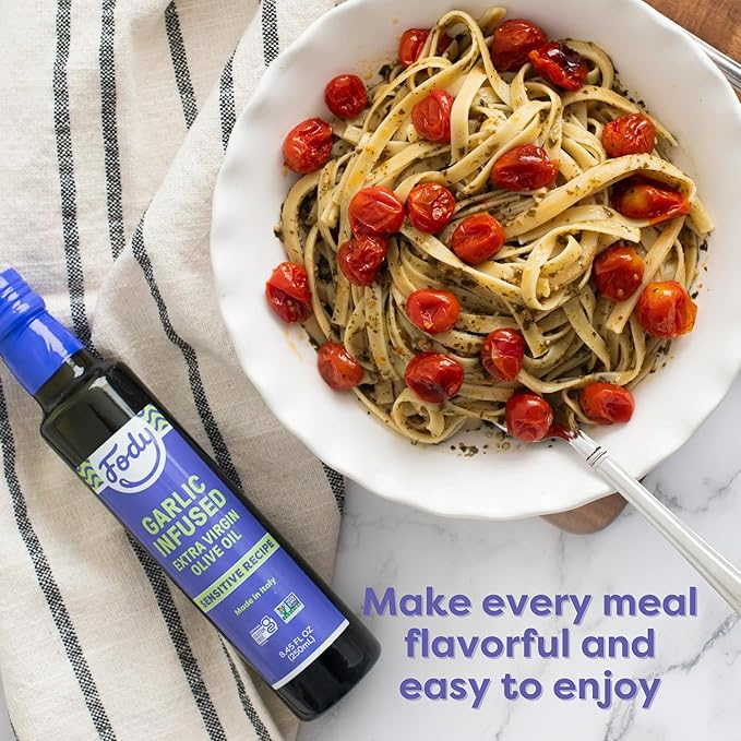 Fody Foods Garlic Infused Extra Virgin Olive Oil, 8.45 Oz, Low FODMAP Certified, Gut & IBS