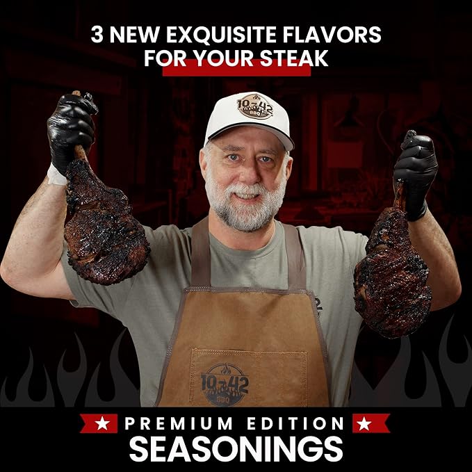 10-42 BBQ Steak Seasoning NO MSG, 0 Calorie | Meat Rub & Seasonings for Grilling, Beef & Pork |