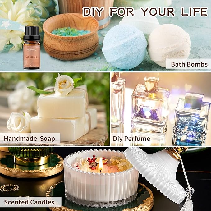 BURIBURI Gardenia Essential Oil, 100% Pure Gardenia Fragrance Oil, Fragrance Oil Essential Oils
