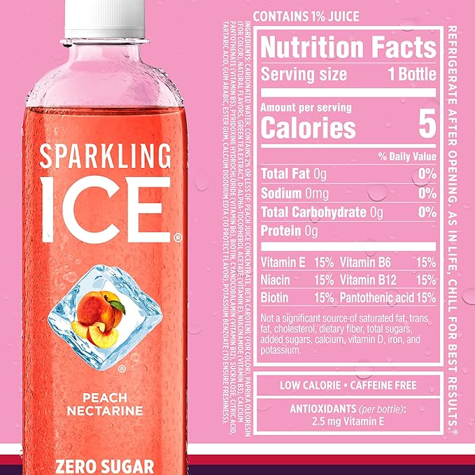 Sparkling Ice Purple Variety Pack, Flavored Water, Zero Sugar, with Vitamins and Antioxidants, 17
