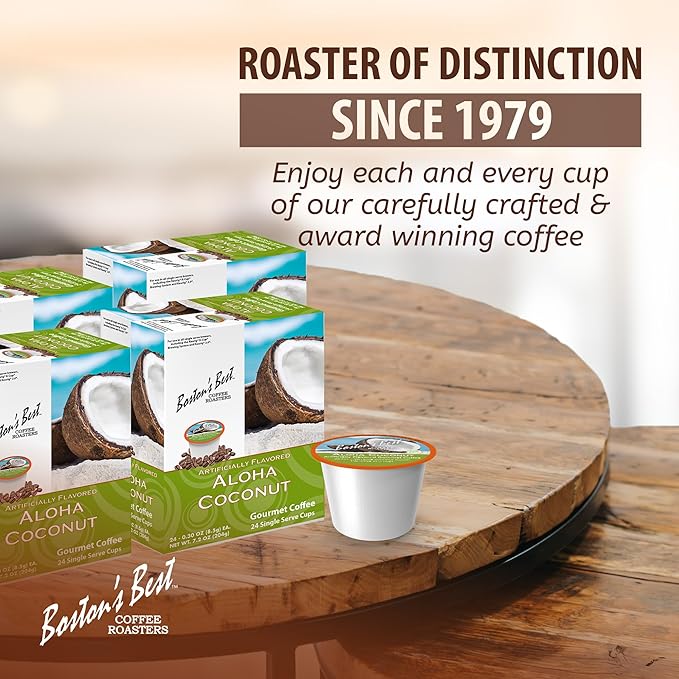 Boston’s Best - Aloha Coconut Flavored Delicious Gourmet Coffee Compatible with Keurig Coffee