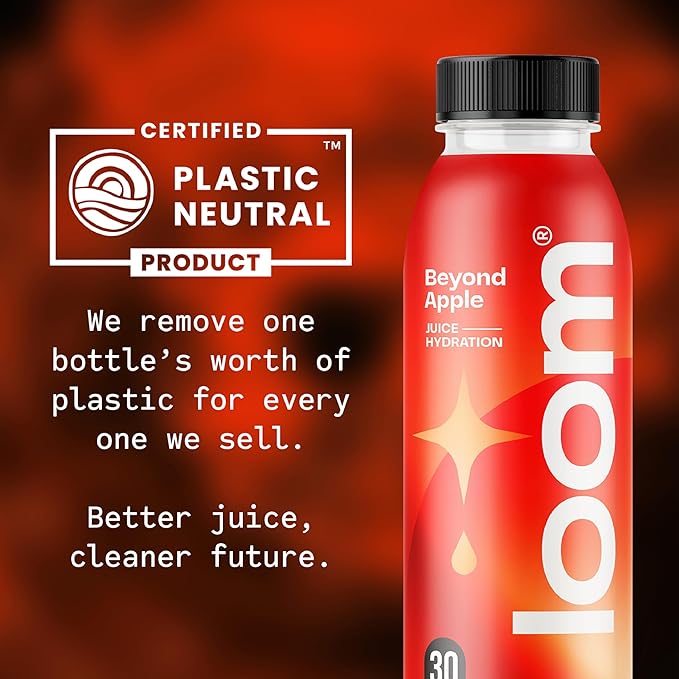 Beyond Apple Juice Drinks by Loom, Low Sugar Juice, Real Fruit, No Added Sugar, 30 Calories