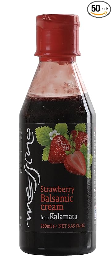 Messino Strawberry Balsamic Vinegar Glaze imported from Greece, 250 ml