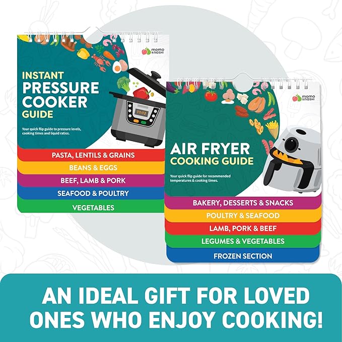 Air Fryer & Instant Pot Magnetic Cooking Guides - 7" x 6" Each - Set of 2 Instant Pot Air Fryer