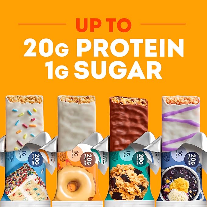 ONE Protein Bars, Cinnamon Roll, Gluten Free with 20g Protein and 1g Sugar, Pantry Staples, 2.12 oz