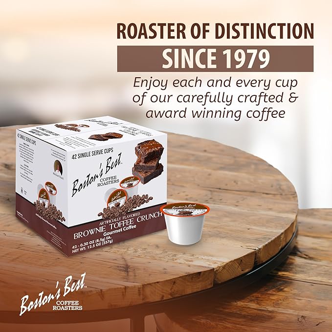 Boston’s Best - Brownie Toffee Flavored Delicious Gourmet Coffee Compatible with Keurig Coffee