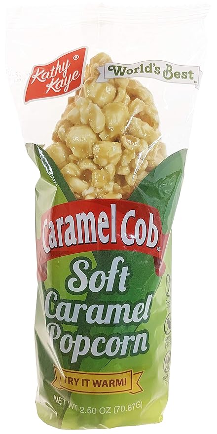 Caramel Cob Soft Caramel Popcorn ??16 Individually Wrapped 2.5 oz Bars ??Gluten-Free, Peanut & Tree