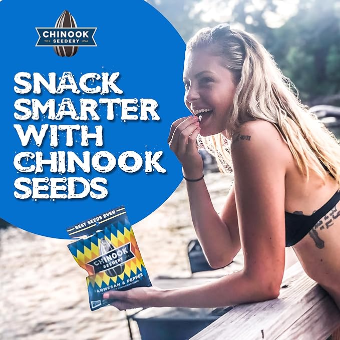 Chinook Seedery Roasted Jumbo Sunflower Seeds - Keto Snacks, Gluten-Free, Non-GMO, 8 Flavor Variety