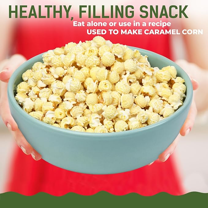 Princeton Popcorn Yellow Mushroom Popcorn Kernels - Easy-Eating, Extra Large Popping Corn, Non-GMO Popcorn Kernels, Farmer Direct, Air Popper or Stovetop 3-Pack 2lb Bag 96oz