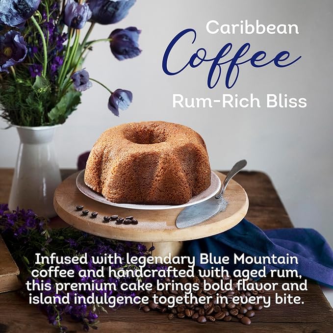 TORTUGA Caribbean Blue Mountain Rum Cake - 16 oz Rum Cake - The Perfect Premium Gourmet Gift for
