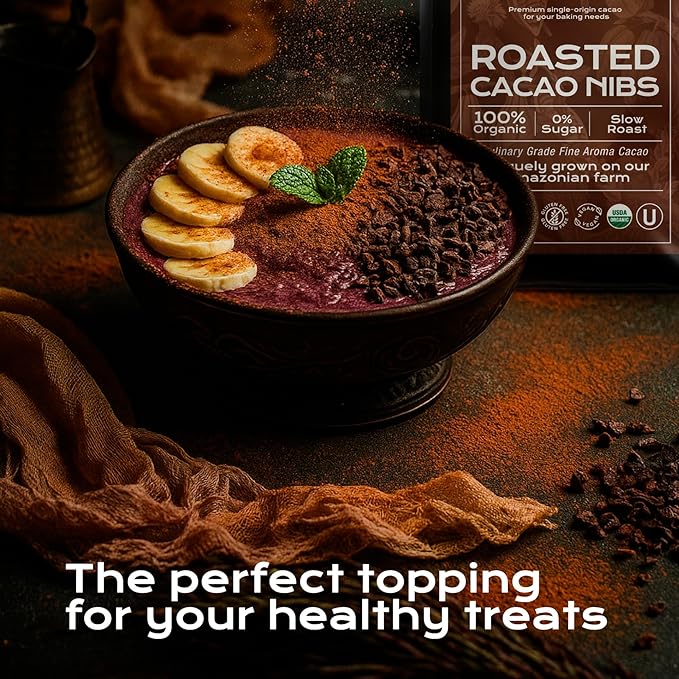 U Chocolate Creations | Organic Cacao Nibs (16 oz) | Fresh from our Farm | 100% natural, 0% Sugar |