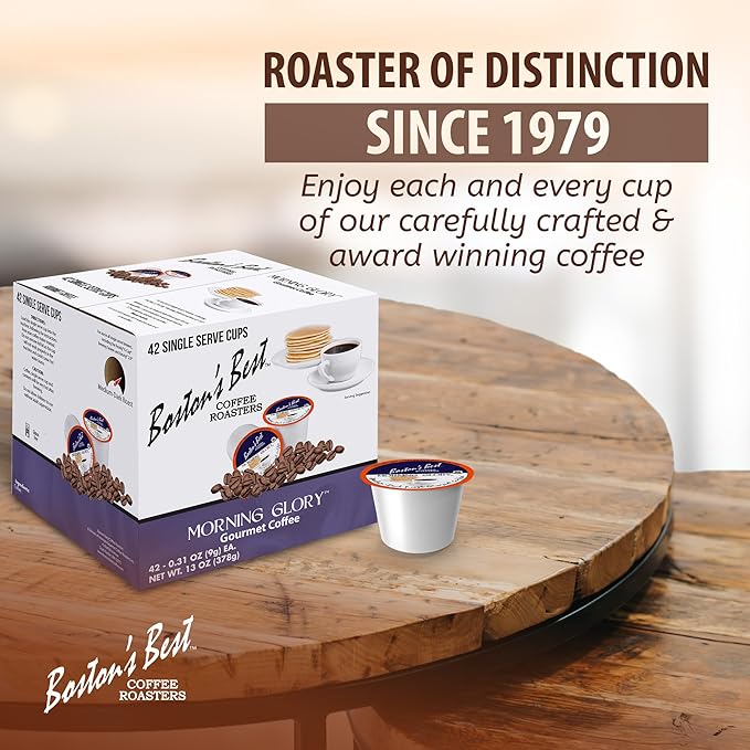 Boston’s Best – Morning Glory Blend – Medium Dark Roast – Single Serve Coffee Pods, Compatible with