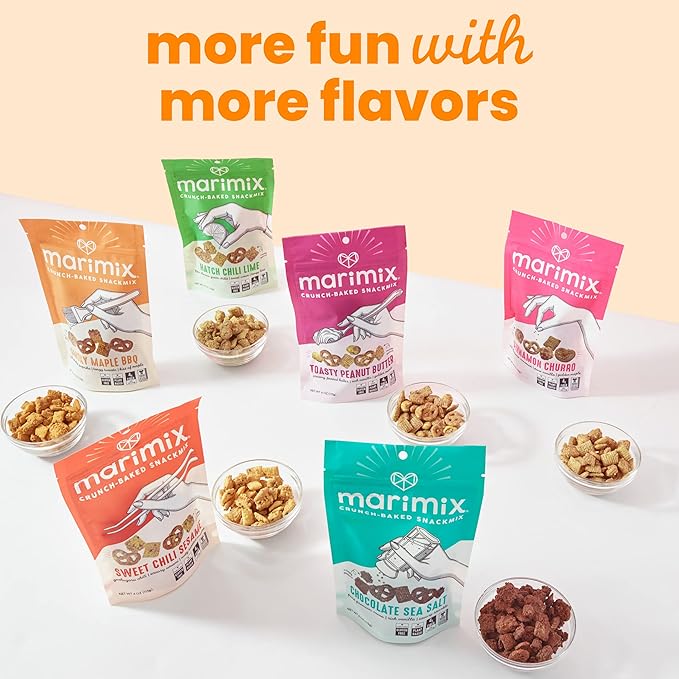 Marimix Snack Mix | Smokehouse BBQ 3 Pack | Crunch Baked Sweet & Salty Savory Plant Based Naturally