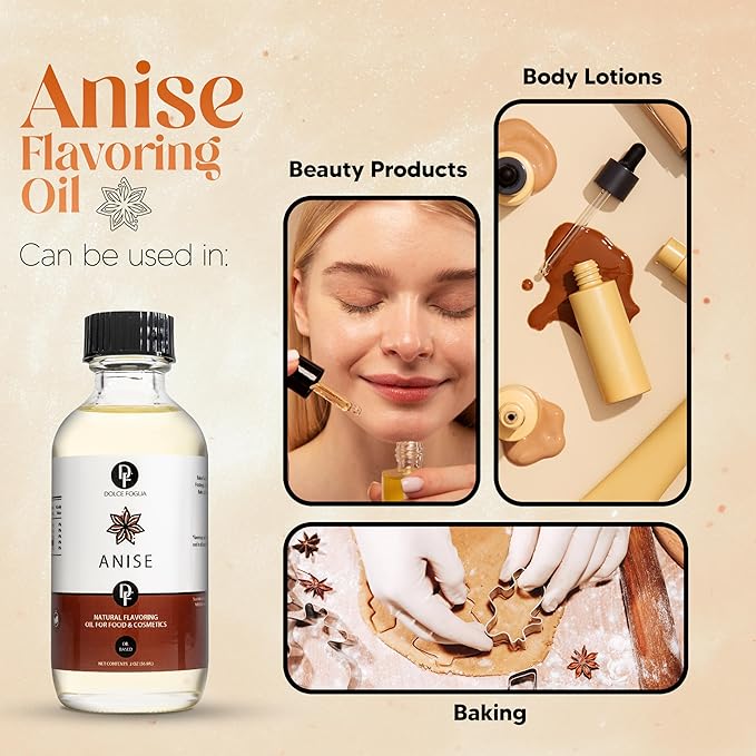 Dolce Flav Natural Anise Extract ??1 Gallon Oil-Soluble Kosher, Sugar-Free, Concentrated Licorice
