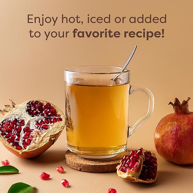 Waka Instant Green Tea Mix, Pomegranate Flavored - 100% Tea Leaves, No Additives, Unsweetened