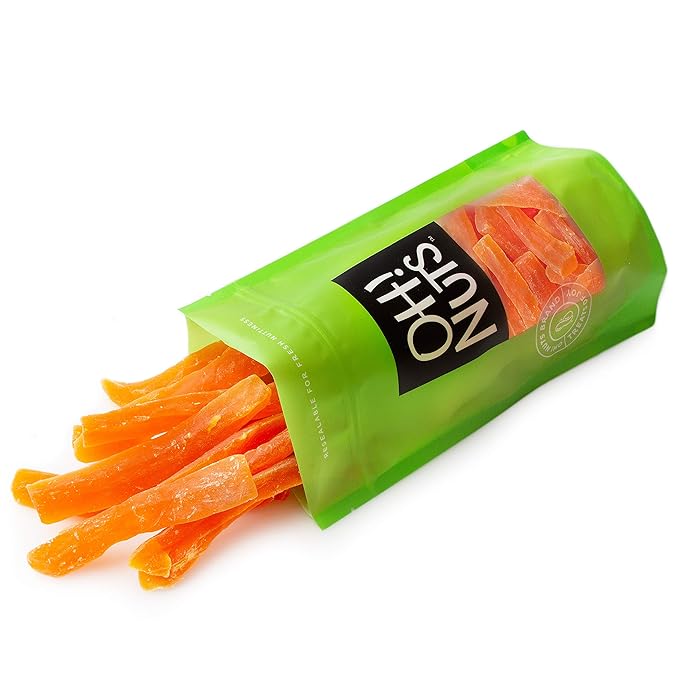 Oh! Nuts Dried Papaya Spears - 2 lb - Dried Fruit Spears - Less Sugar Added - Dehydrated Fruit